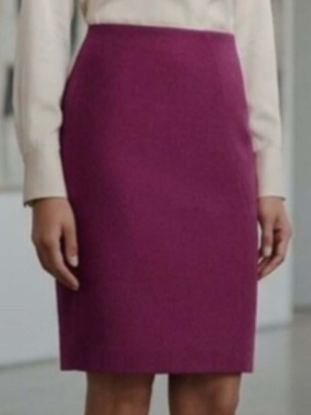 BOSS Hugo Boss Magenta Textured Knit Pencil Skirt Size 8